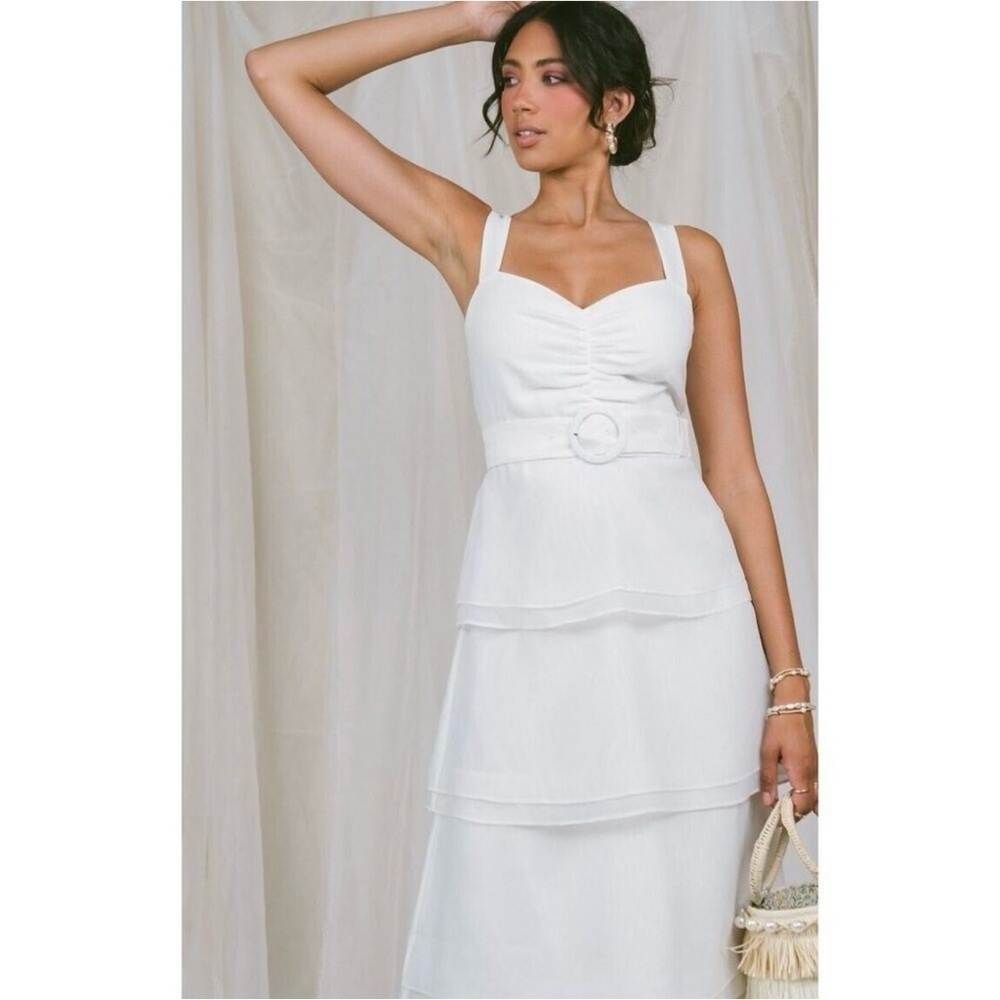 Show Me Your Mumu “Cosmopolitan” Midi Dress in White, size XXS, Love Island - Picture 3 of 10